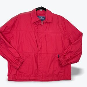 Faconnable Windbreaker Jacket Preppy Lightweight Mens Small Red Casual
